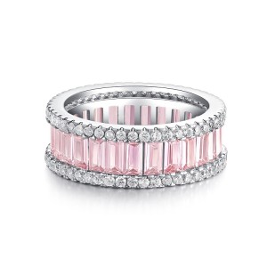 925 Sterling Silver Zirconia Band Stackable Ring 70100102