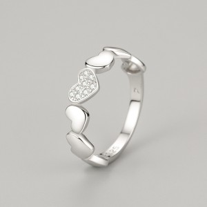 Heart Zirconia Stackable Band Ring 70100144