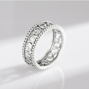 Hollow Hearts Zirconia Band Ring 70100161 Hollow Hearts Zirconia Band Ring 70100161