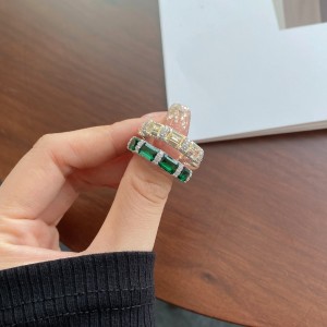 Luxury Rectangle Zirconia Party Band Rings 70100167 Luxury Rectangle Zirconia Party Band Rings 70100167