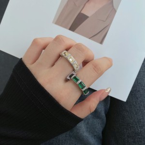 Luxury Rectangle Zirconia Party Band Rings 70100167 Luxury Rectangle Zirconia Party Band Rings 70100167