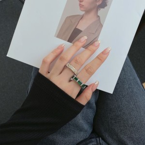 Luxury Rectangle Zirconia Party Band Rings 70100167 Luxury Rectangle Zirconia Party Band Rings 70100167