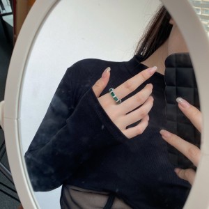 Luxury Rectangle Zirconia Party Band Rings 70100167 Luxury Rectangle Zirconia Party Band Rings 70100167