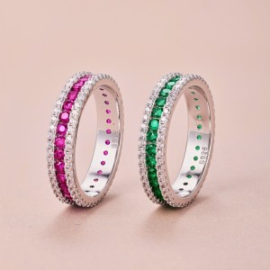 925 Sterling Silver Spark Full Zirconia Band Ring 70100224 925 Sterling Silver Spark Full Zirconia Band Ring 70100224