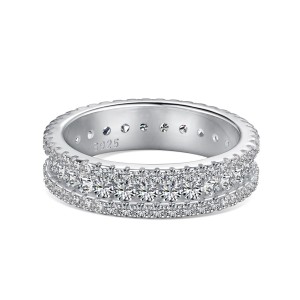 925 Sterling Silver Spark Full Zirconia Band Ring 70100224 925 Sterling Silver Spark Full Zirconia Band Ring 70100224