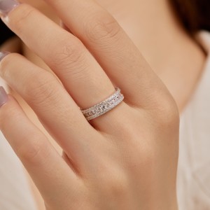 925 Sterling Silver Spark Full Zirconia Band Ring 70100224 925 Sterling Silver Spark Full Zirconia Band Ring 70100224