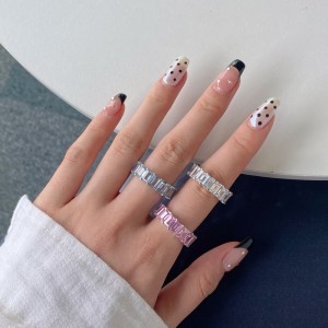 925 Sterling Silver Luxury 4*6 Rectangle Zirconia Band Ring 70100232 925 Sterling Silver Luxury 4*6 Rectangle Zirconia Band Ring 70100232