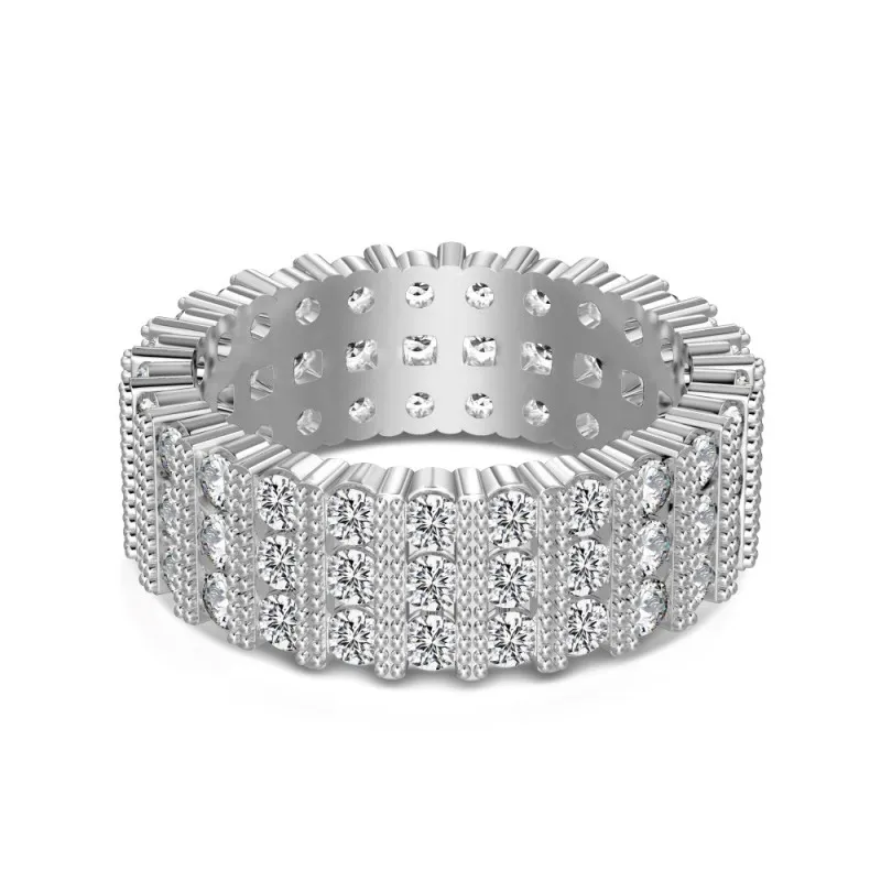 925 Sterling Silver Zirconia Lace Band Ring 70100251