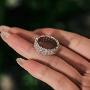 925 Sterling Silver Zirconia Lace Band Ring 70100251