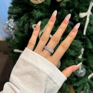 925 Sterling Silver Zirconia Lace Band Ring 70100251