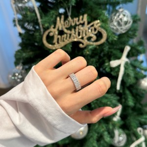 925 Sterling Silver Zirconia Lace Band Ring 70100251