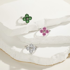 925 Sterling Silver Sparkle Flower Zirconia Band Ring 70100255 925 Sterling Silver Sparkle Flower Zirconia Band Ring 70100255