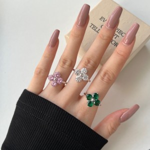 925 Sterling Silver Sparkle Flower Zirconia Band Ring 70100255 925 Sterling Silver Sparkle Flower Zirconia Band Ring 70100255