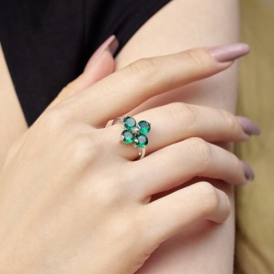 925 Sterling Silver Sparkle Flower Zirconia Band Ring 70100255 925 Sterling Silver Sparkle Flower Zirconia Band Ring 70100255