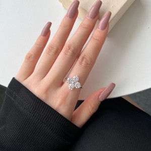 925 Sterling Silver Sparkle Flower Zirconia Band Ring 70100255 925 Sterling Silver Sparkle Flower Zirconia Band Ring 70100255