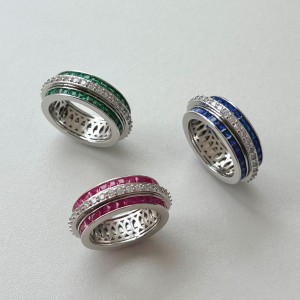 925 Sterling Silver Gear Zirconia Band Ring 70100256 925 Sterling Silver Gear Zirconia Band Ring 70100256