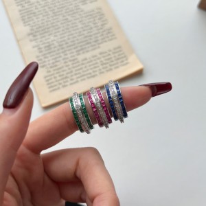 925 Sterling Silver Gear Zirconia Band Ring 70100256 925 Sterling Silver Gear Zirconia Band Ring 70100256