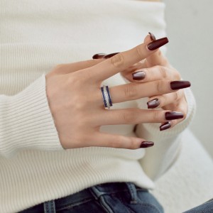 925 Sterling Silver Gear Zirconia Band Ring 70100256 925 Sterling Silver Gear Zirconia Band Ring 70100256