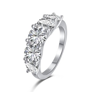 925 Sterling Silver Classic Zirconia Band Ring 70100275