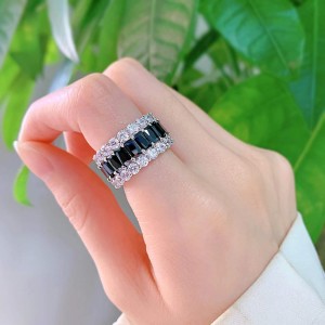 925 Sterling Silver Luxury Party Zirconia Band Ring 70100276 925 Sterling Silver Luxury Party Zirconia Band Ring 70100276