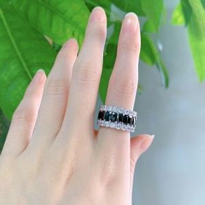 925 Sterling Silver Luxury Party Zirconia Band Ring 70100276 925 Sterling Silver Luxury Party Zirconia Band Ring 70100276