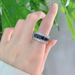 925 Sterling Silver Luxury Party Zirconia Band Ring 70100276 925 Sterling Silver Luxury Party Zirconia Band Ring 70100276