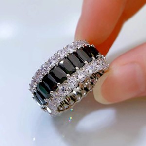 925 Sterling Silver Luxury Party Zirconia Band Ring 70100276 925 Sterling Silver Luxury Party Zirconia Band Ring 70100276