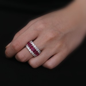 925 Sterling Silver Luxury Party Zirconia Band Ring 70100276 925 Sterling Silver Luxury Party Zirconia Band Ring 70100276