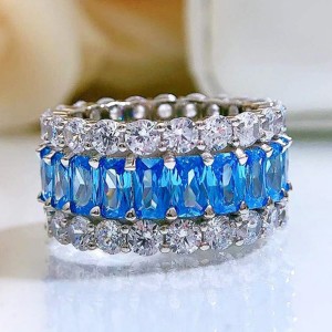 925 Sterling Silver Luxury Party Zirconia Band Ring 70100276 925 Sterling Silver Luxury Party Zirconia Band Ring 70100276