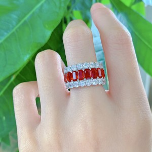 925 Sterling Silver Luxury Party Zirconia Band Ring 70100276 925 Sterling Silver Luxury Party Zirconia Band Ring 70100276