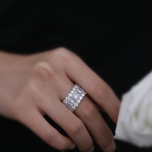 925 Sterling Silver Luxury Party Zirconia Band Ring 70100276 925 Sterling Silver Luxury Party Zirconia Band Ring 70100276