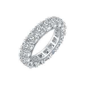 925 Sterling Silver Shiny Classic Zirconia Band Ring 70100296 925 Sterling Silver Shiny Classic Zirconia Band Ring 70100296