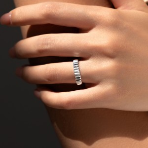 S925 Industrial Style Band Ring 70100310