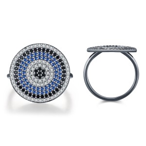 925 Sterling Silver Vintage Turquoise Statement Ring 70100314