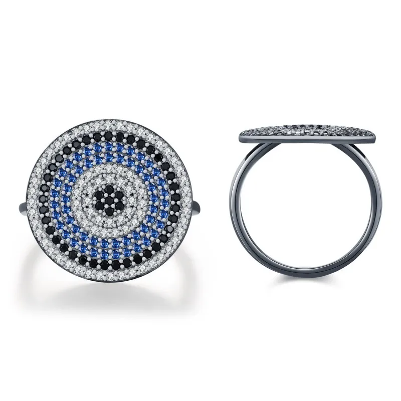 925 Sterling Silver Vintage Turquoise Statement Ring 70100314