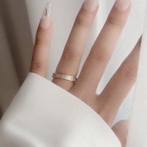 925 Sterling Silver Full Eternity Baguette CZ Ring 70100322