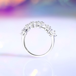 925 Sterling Silver Tapered Teardrop Baguette CZ Ring 70100323