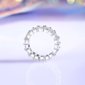 925 Sterling Silver Eternity Full Zirconia Stackable Ring Band 70100331