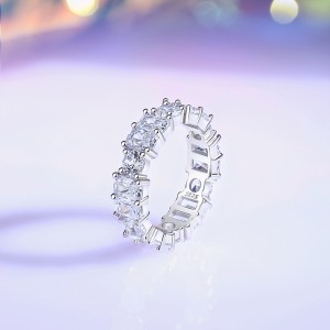 925 Sterling Silver Eternity Full Zirconia Stackable Ring Band 70100331