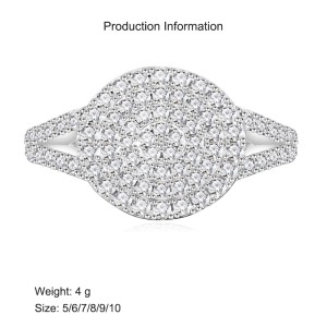 925 Sterling Silver Full Pave CZ Statement Ring 70100338 925 Sterling Silver Full Pave CZ Statement Ring 70100338