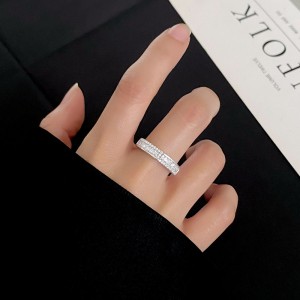 925 Sterling Silver Full CZ Statement Stackable Ring 70100346 925 Sterling Silver Full CZ Statement Stackable Ring 70100346