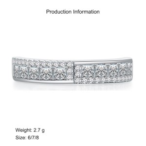 925 Sterling Silver Full CZ Statement Stackable Ring 70100346 925 Sterling Silver Full CZ Statement Stackable Ring 70100346