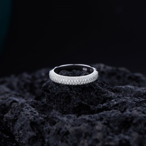 925 Sterling Silver Half Eternity Zirconia Band Ring 70100348