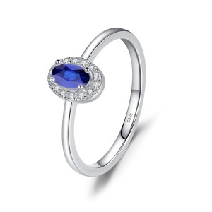 925 Sterling Silver Multicolor Stackable Ring  Oval Cut CZ Ring 70100352