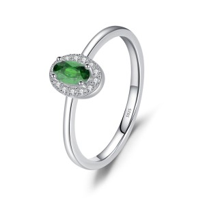 925 Sterling Silver Multicolor Stackable Ring  Oval Cut CZ Ring 70100352