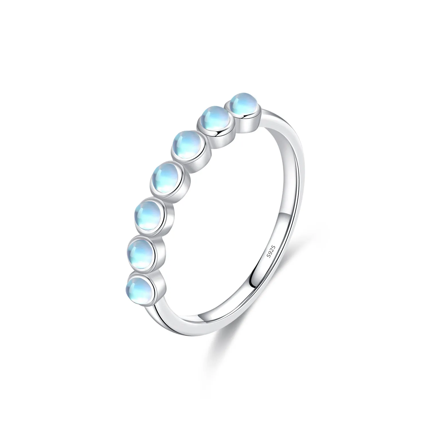 925 Sterling Silver Moonstone Stacking Ring 70100359