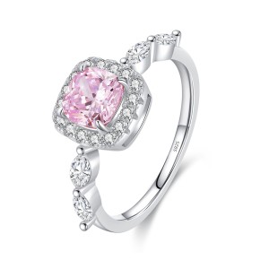 925 Sterling Silver Sweet Candy Cushion CZ Ring 70100367 925 Sterling Silver Sweet Candy Cushion CZ Ring 70100367