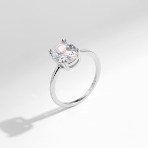 925 Sterling Silver Oval Solitaire CZ Ring 70100372 925 Sterling Silver Oval Solitaire CZ Ring 70100372