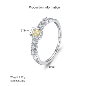 925 Sterling Silver Sweet Sugar Cube Ring 70100385