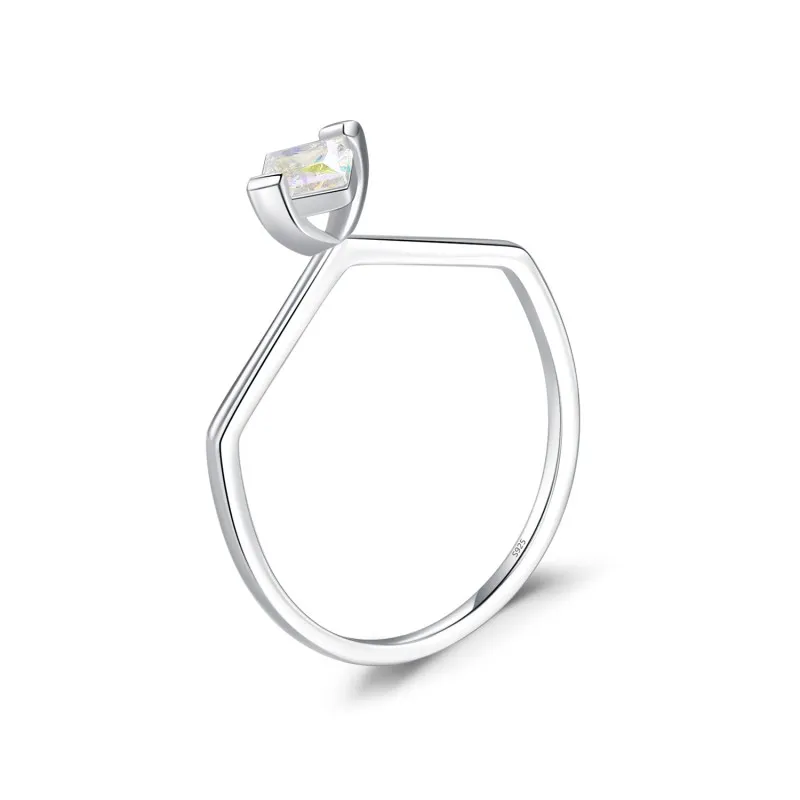 925 Sterling Silver Irregular Candy Zirconia Ring 70100387